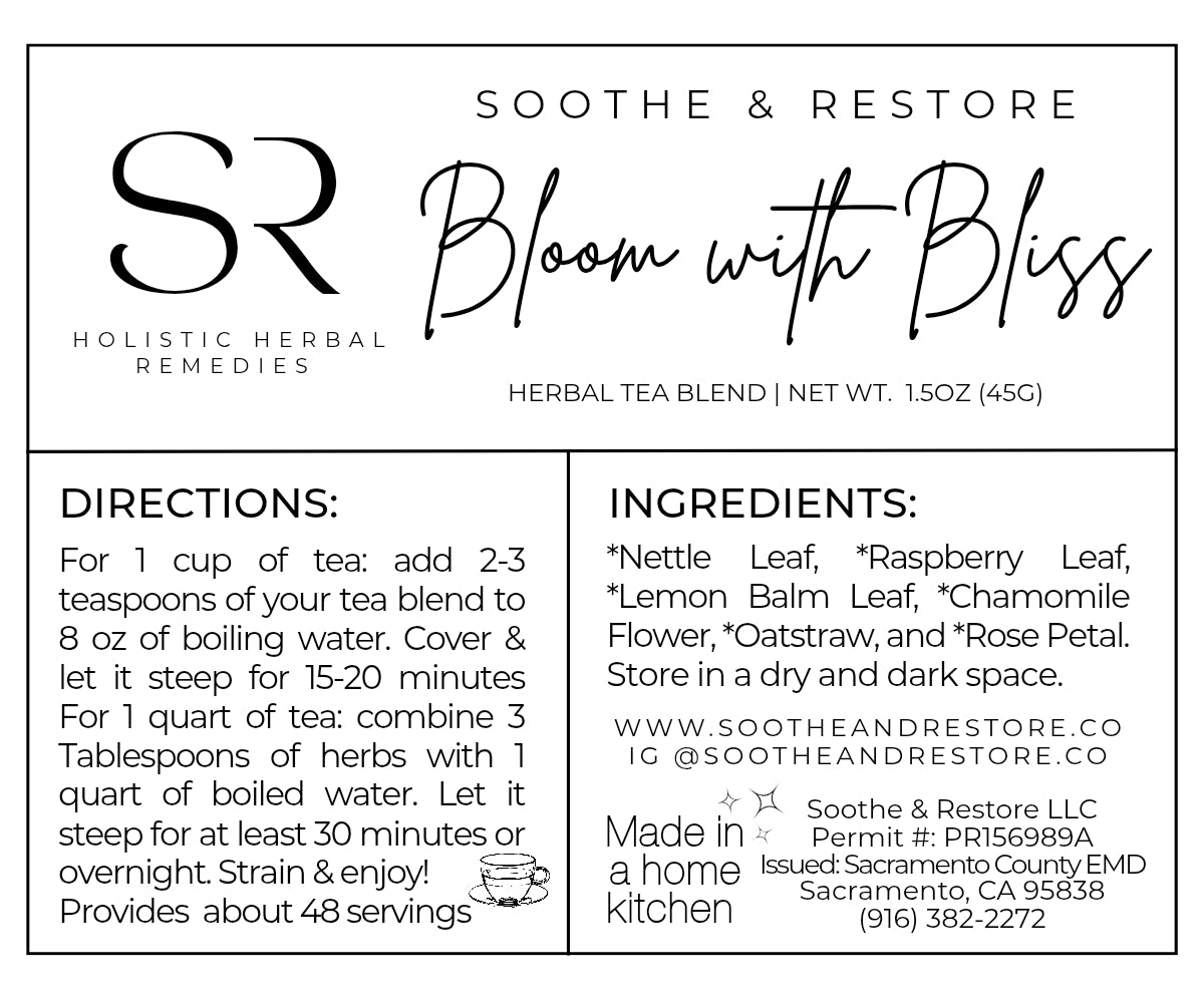 Bloom With Bliss - Postpartum Tea
