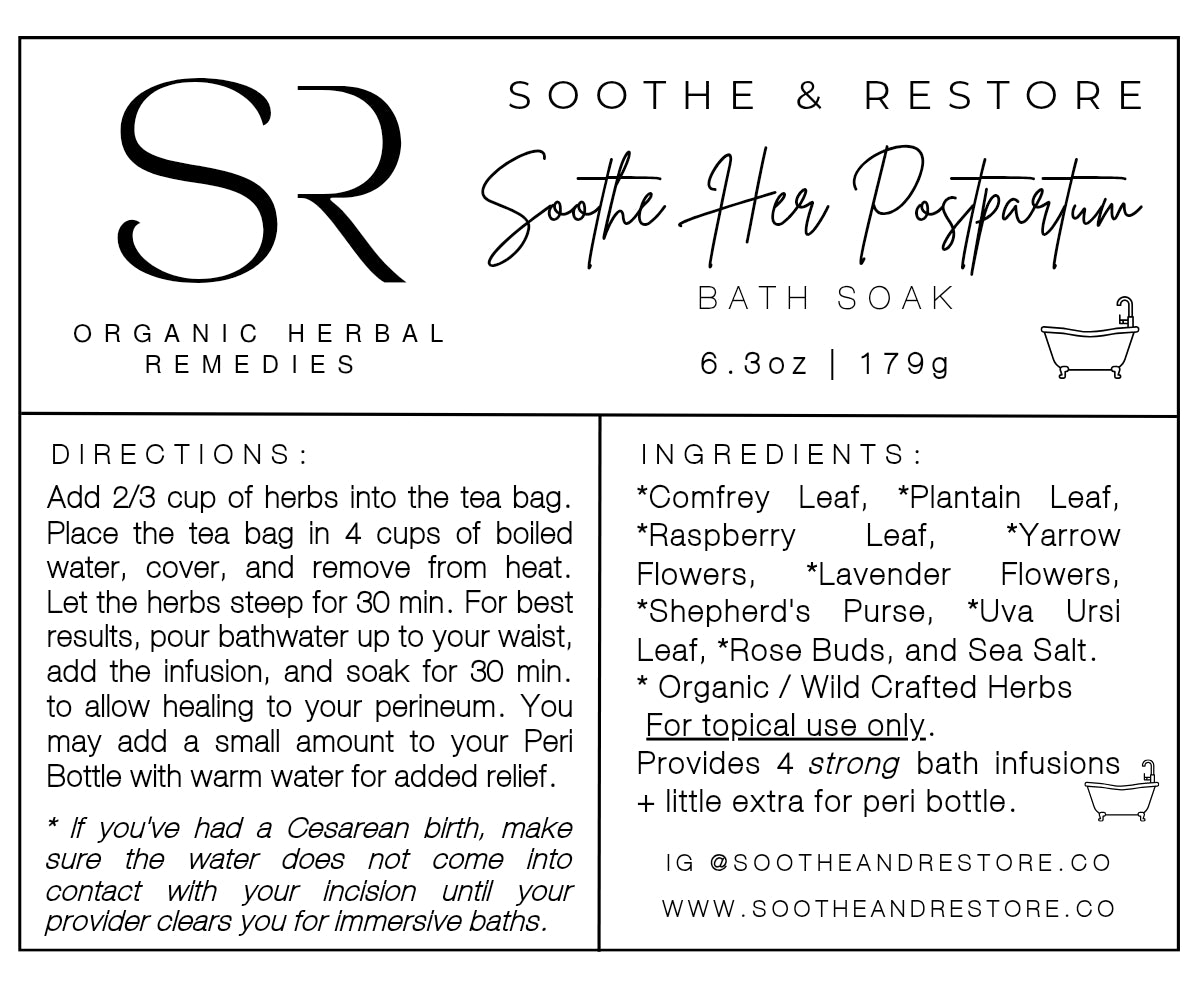 Soothe Her Postpartum Bath Soak
